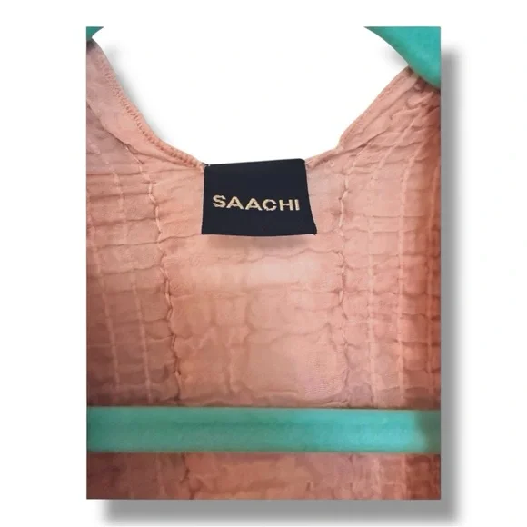 SAACHI Textured Knit Poncho Dusty Pink - Picture 4 of 5